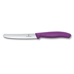 Victorinox - Victorinox Swiss Classic 11cm Tırtıklı Domates Bıçağı, Mor