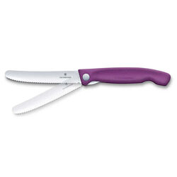 Victorinox - Victorinox Swiss Classic 11cm Tırtıklı Piknik Bıçağı, Mor (1)